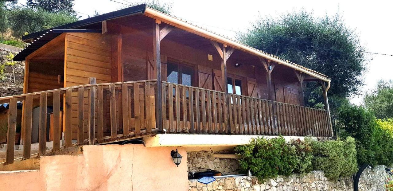 Le Chalet De La Pierreraie Cote D'Azur Piscine Terrasse Et Vue Mer Drap Εξωτερικό φωτογραφία