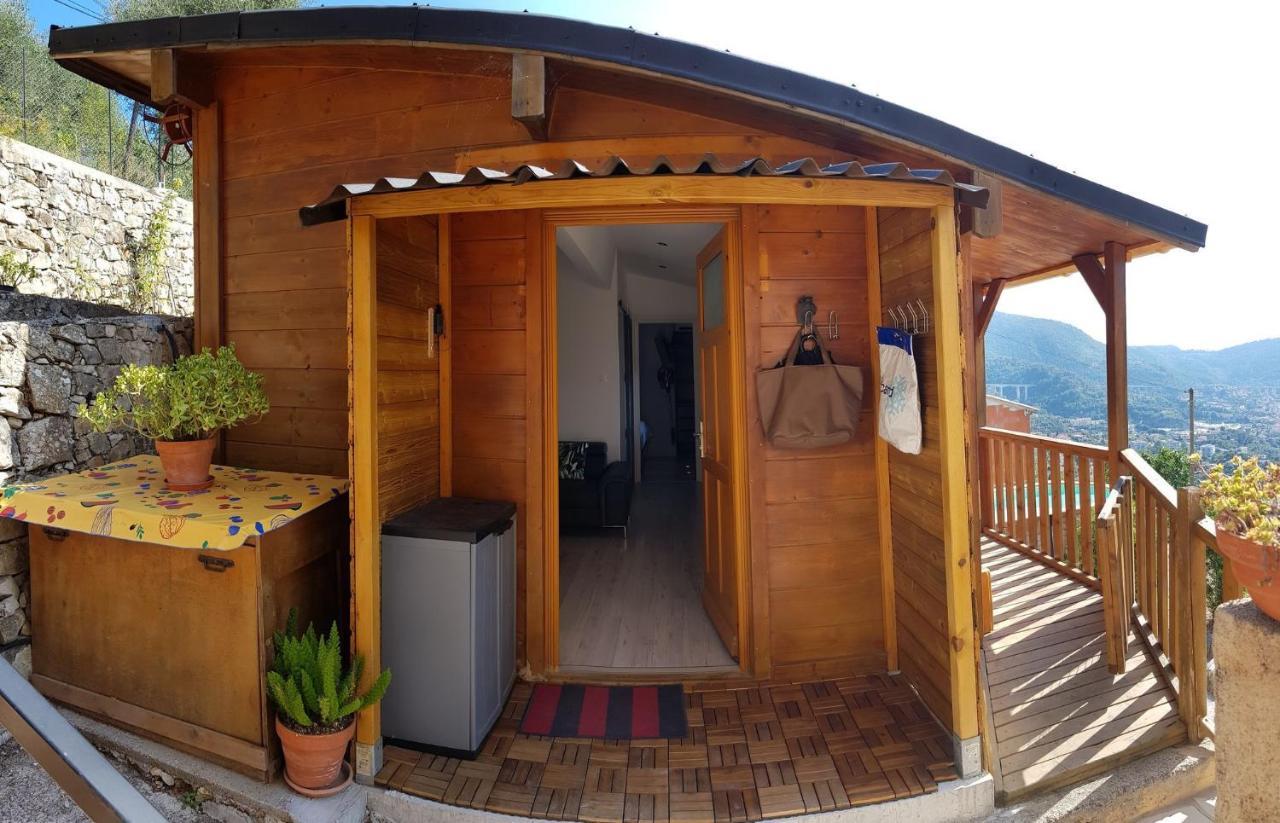 Le Chalet De La Pierreraie Cote D'Azur Piscine Terrasse Et Vue Mer Drap Εξωτερικό φωτογραφία